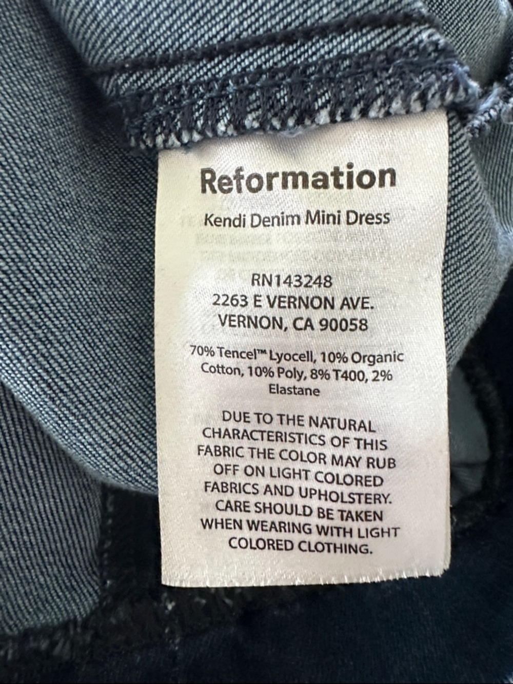 Reformation Kendi Denim Mini Dress - Blue - Picture 8 of 12